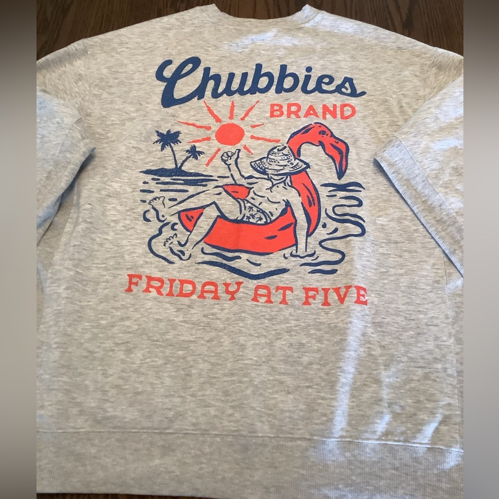 MINT CHUBBIES MENS GREY XL CREW NECK SWEATSHIRT